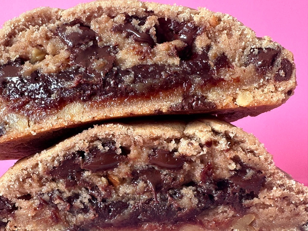 Vegan Stuffed Cookie – Chocolate Chip Walnut & Brownie Batter