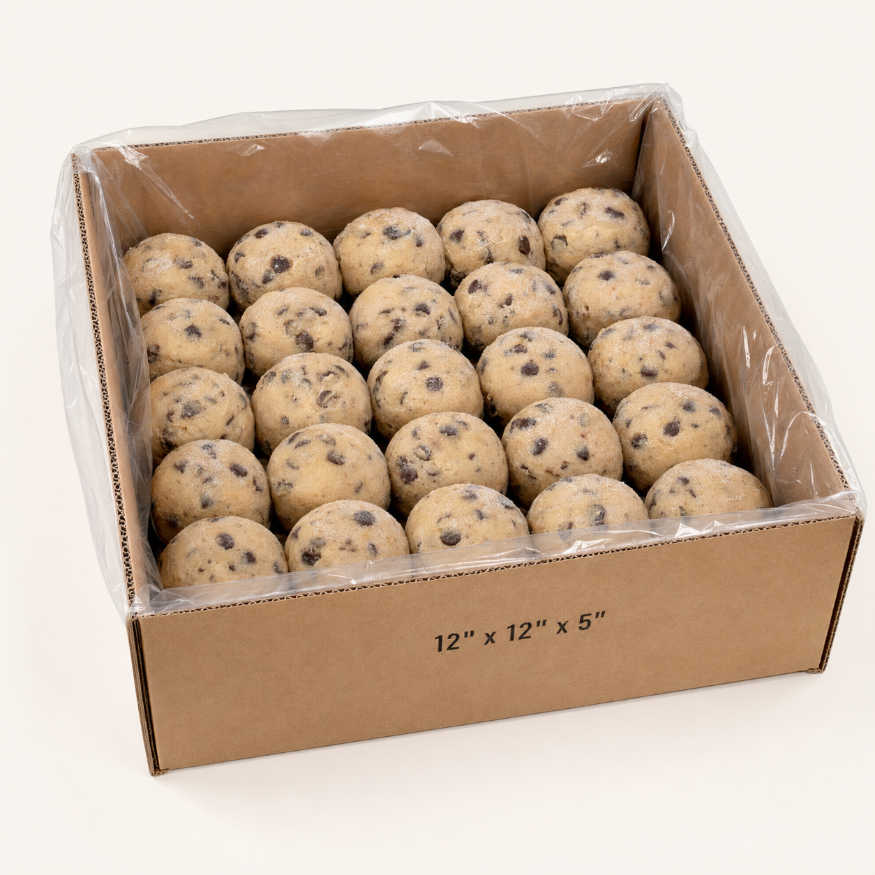 50 per flavour (85-90g raw frozen dough balls)